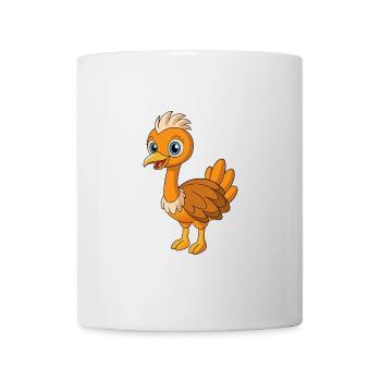 Ostrich Cute Mascot Cartoon Character Kawaii - Mug - white - Front
