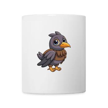 Crow Cute Mascot Cartoon Character Kawaii - Mug - white - Front