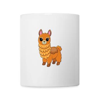 Llama Cute Mascot Cartoon Character Kawaii - Mug - white - Front