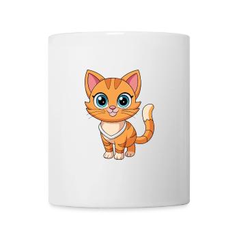 Cat Cute Mascot Cartoon Character Kawaii - Mug - white - Front