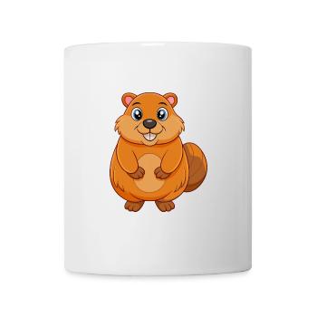 Groundhog Cute Mascot Cartoon Character Kawaii - Mug - white - Front