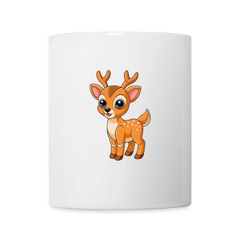 Deer Cute Mascot Cartoon Character Kawaii - Mug - white - Front