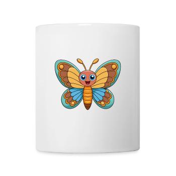 Butterfly Cute Mascot Cartoon Character Kawaii - Mug - white - Front