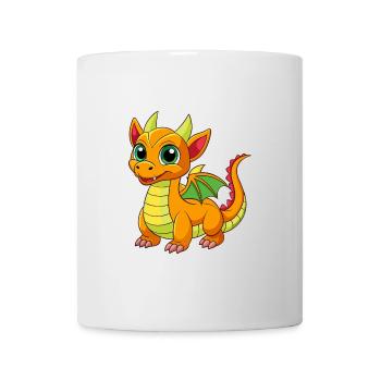 Dragon Cute Mascot Cartoon Character Kawaii - Mug - white - Front