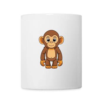 Chimpanzee Cute Mascot Cartoon Character Kawaii - Mug - white - Front