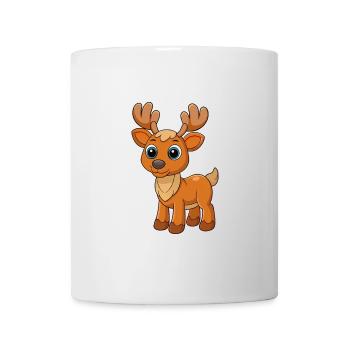 Moose Cute Mascot Cartoon Character Kawaii - Mug - white - Front