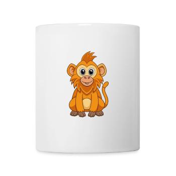 Baboon Cute Mascot Cartoon Character Kawaii - Mug - white - Front