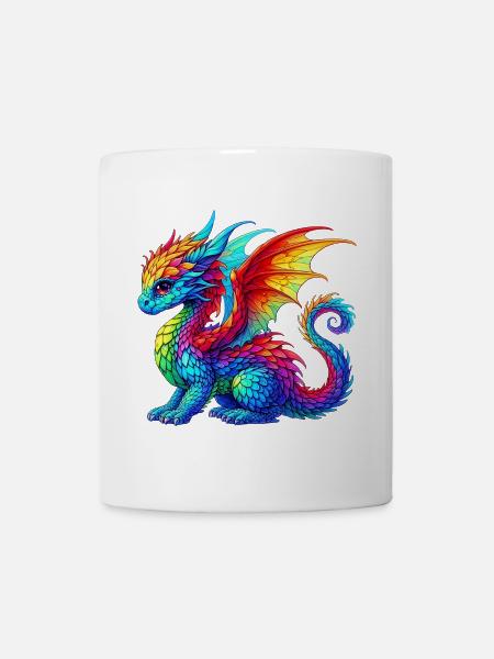 Drache - Tasse - Weiß