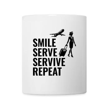 Flight Attendant Aviation Cabin Crew Airline Staff - Mug - white - Front
