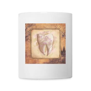 Vintage Art für Zahnarzt & Zahnarzthelferin - Tasse - Weiß - Vorne
