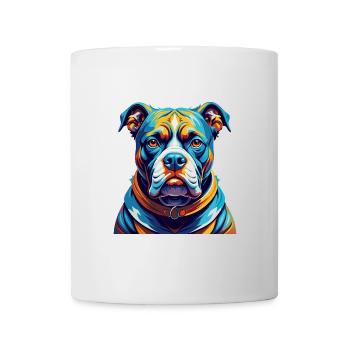 Bouledogue américain race coloré dessin animé Kawaii - Mug blanc - blanc - Devant
