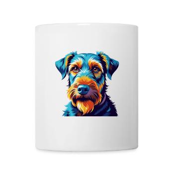 Airedale Terrier Chien Race Coloré Dessin animé Kawaii - Mug blanc - blanc - Devant