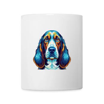 Basset Bleu De Gascogne Dog Breed Cartoon Kawaii - Mug - white - Front