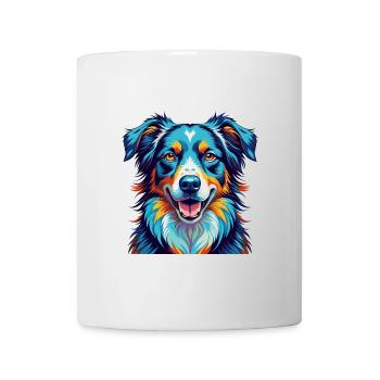 Australian Shepherd Dog Breed Cartoon Kawaii - Mug - white - Front