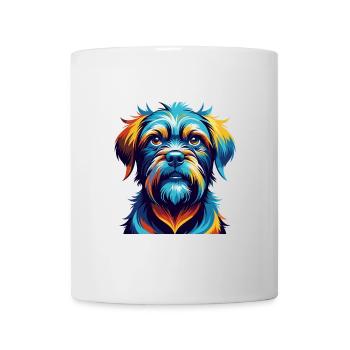 Griffon belge Chien Race Coloré Dessin animé Kawaii - Mug blanc - blanc - Devant