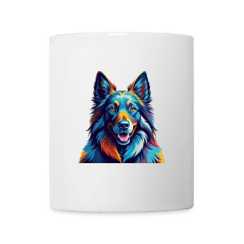 Belgian Sheepdog Breed Colorful Cartoon Kawaii - Mug - white - Front