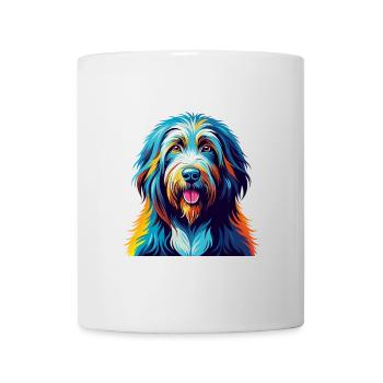 Bergamasco Schäferhund Hunderasse Karikatur Kawaii - Tasse - Weiß - Vorne
