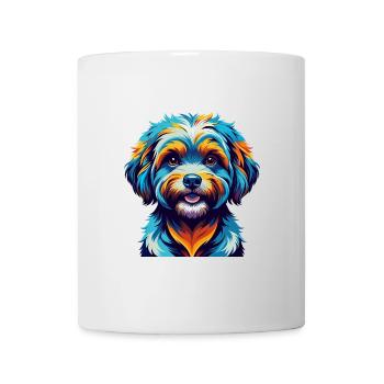 Bichon frisé Race de chien Dessin animé coloré Kawaii - Mug blanc - blanc - Devant