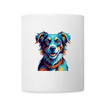 Billy Dog Race Coloré Aquarelle Dessin animé Kawaii - Mug blanc - blanc - Devant