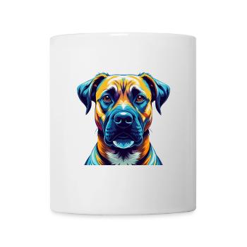 Black Mouth Cur Dog Breed Colorful Cartoon Kawaii - Mug - white - Front