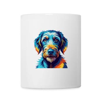 Bedlington Terrier Chien Race Dessin animé Kawaii - Mug blanc - blanc - Devant