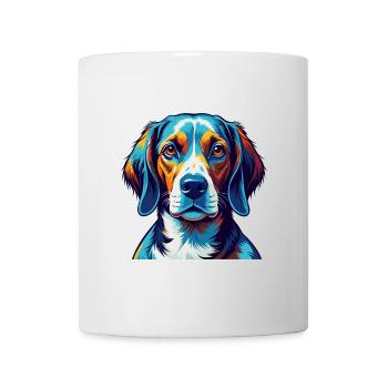 American Foxhound Chien Race Dessin animé Kawaii - Mug blanc - blanc - Devant