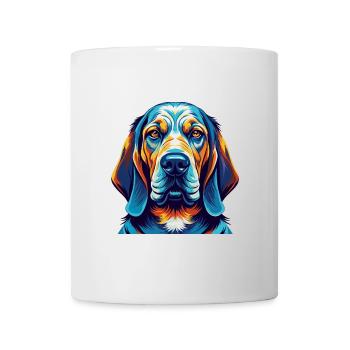 Bloodhound Chien Race Coloré Dessin animé Kawaii - Mug blanc - blanc - Devant