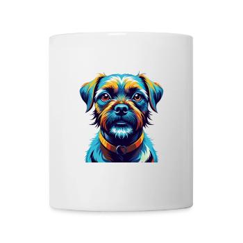 Border Terrier Chien Race Coloré Dessin Animé Kawaii - Mug blanc - blanc - Devant