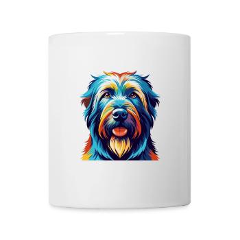 Briard Dog Breed Colorful Cartoon Kawaii - Mug - white - Front