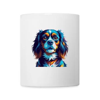 Cavalier Dog Breed Colorful Cartoon Kawaii - Mug - white - Front