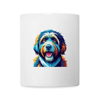 Katalanische Schäferhundrasse Bunte Karikatur Kawaii - Tasse - Weiß - Vorne
