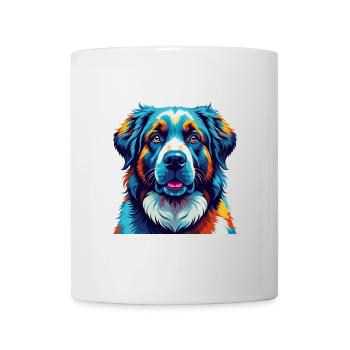 Chien de berger d’Asie centrale Race Dessin animé Kawaii - Mug blanc - blanc - Devant