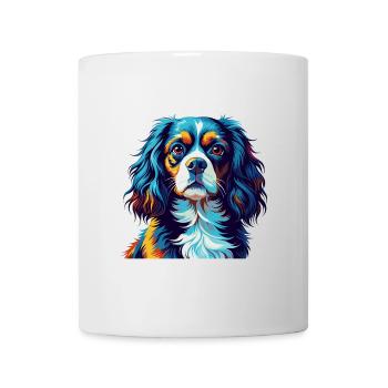 Cavalier King Charles Spaniel Chien Race Dessin animé - Mug blanc - blanc - Devant