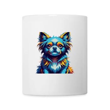 Chinesische Kaiserliche Hunderasse Bunte Karikatur Kawaii - Tasse - Weiß - Vorne