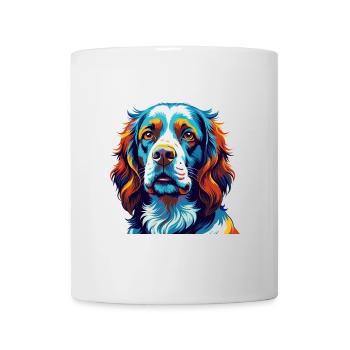 Clumber Spaniel Dog Breed Colorful Cartoon Kawaii - Mug - white - Front