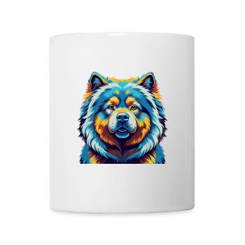 Chow Chow Hund Rasse Bunt Karikatur Kawaii - Tasse - Weiß - Vorne