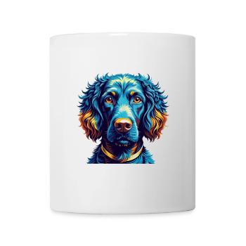 Curly Coated Retriever Hunderasse Karikatur Kawaii - Tasse - Weiß - Vorne