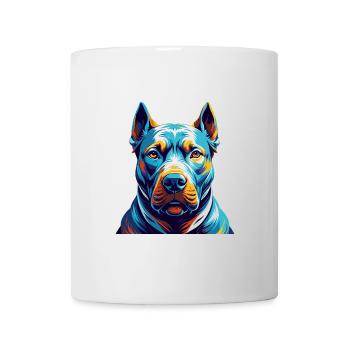 Dogue Argentino Chien Race Coloré Dessin Animé Kawaii - Mug blanc - blanc - Devant