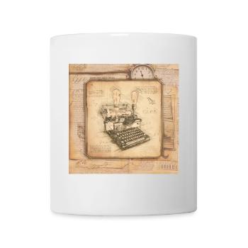 Art vintage pour les auteurs et les écrivains - Mug blanc - blanc - Devant