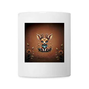 Niedliche Hirsche im Stil von Cartoons. - Tasse - Weiß - Vorne
