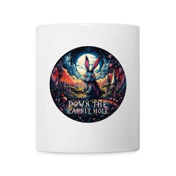 Lapin Alice au pays des merveilles Dans le terrier du lapin - Mug blanc - blanc - Devant