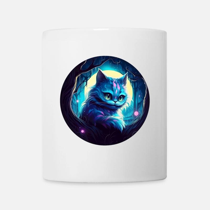 Chat du Cheshire Alice au pays des merveilles - Mug blanc - blanc