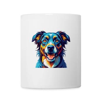Mountain Cur Hunderasse Bunte Karikatur Kawaii - Tasse - Weiß - Vorne