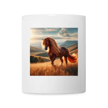 Freies Pferd - Tasse - Weiß - Vorne