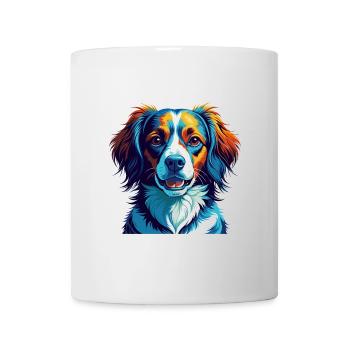 Nederlandse Kooikerhondje Race de chien Dessin animé Kawaii - Mug blanc - blanc - Devant