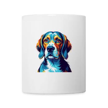English Foxhound Dog Breed Colorful Cartoon Kawaii - Mug - white - Front