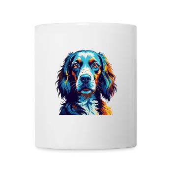 English Setter Dog Breed Colorful Cartoon Kawaii - Mug - white - Front