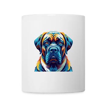 Englische Dogge Hunderasse Bunte Karikatur Kawaii - Tasse - Weiß - Vorne