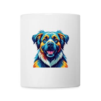Estrela Mountain Dog Breed Colorful Cartoon Kawaii - Mug - white - Front