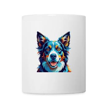 Nordamerikanischer Schäferhund Rasse Karikatur Kawaii - Tasse - Weiß - Vorne